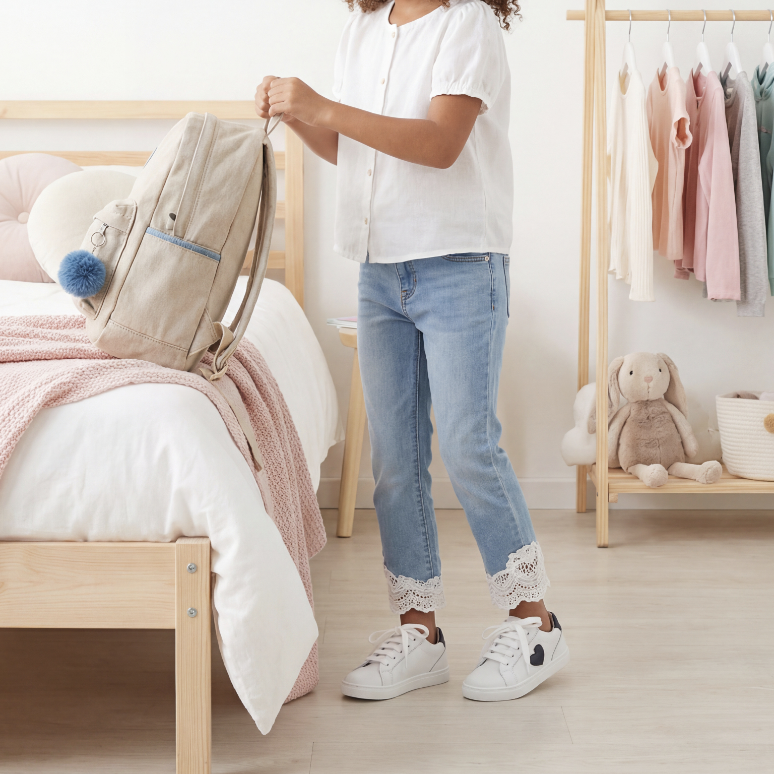 Beri W White and Navy Sneaker with White Sole - Image 2