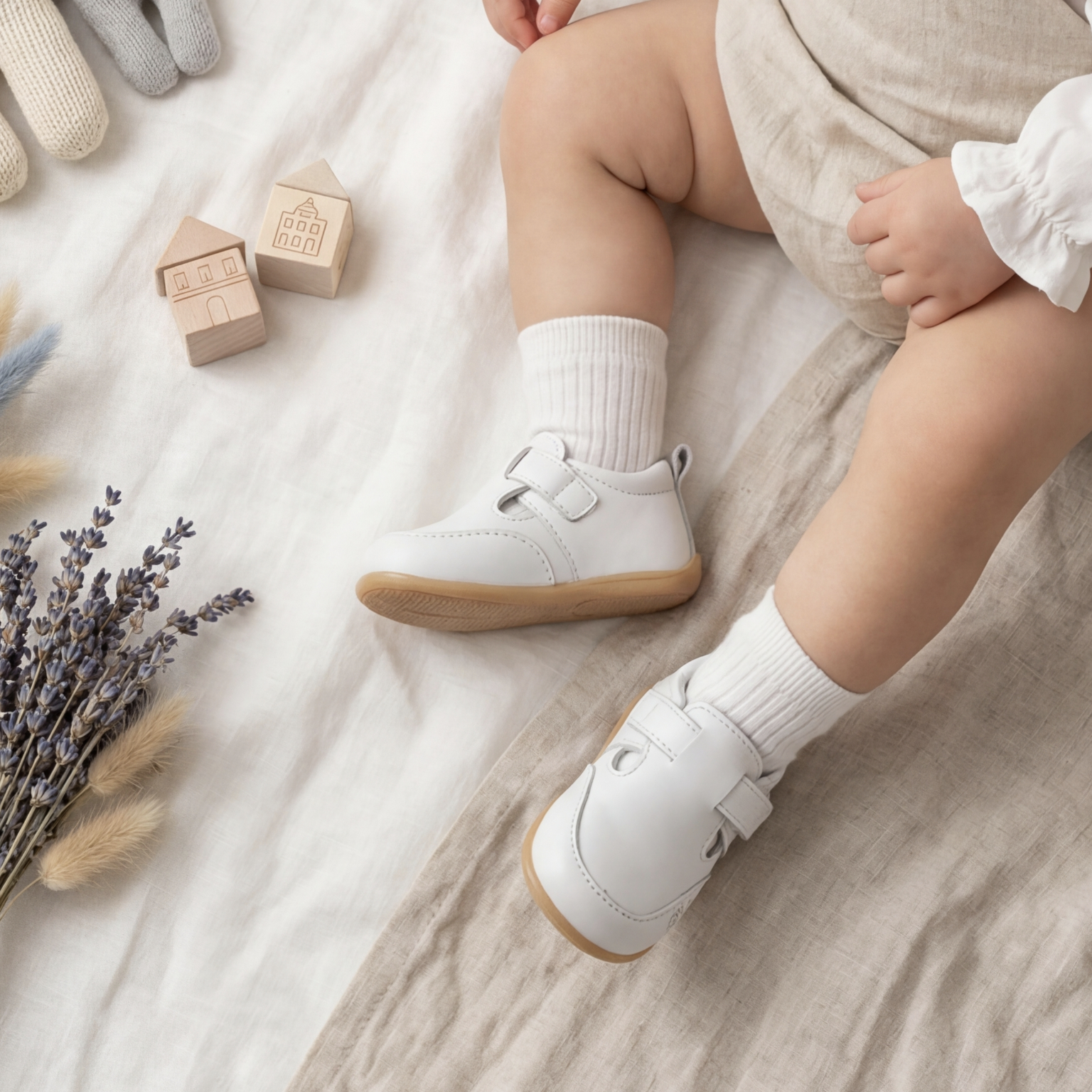 Rodrigo White Shoe with Camel Sole - Image 2