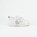 Beatriz White and Pink Sneaker with White Sole