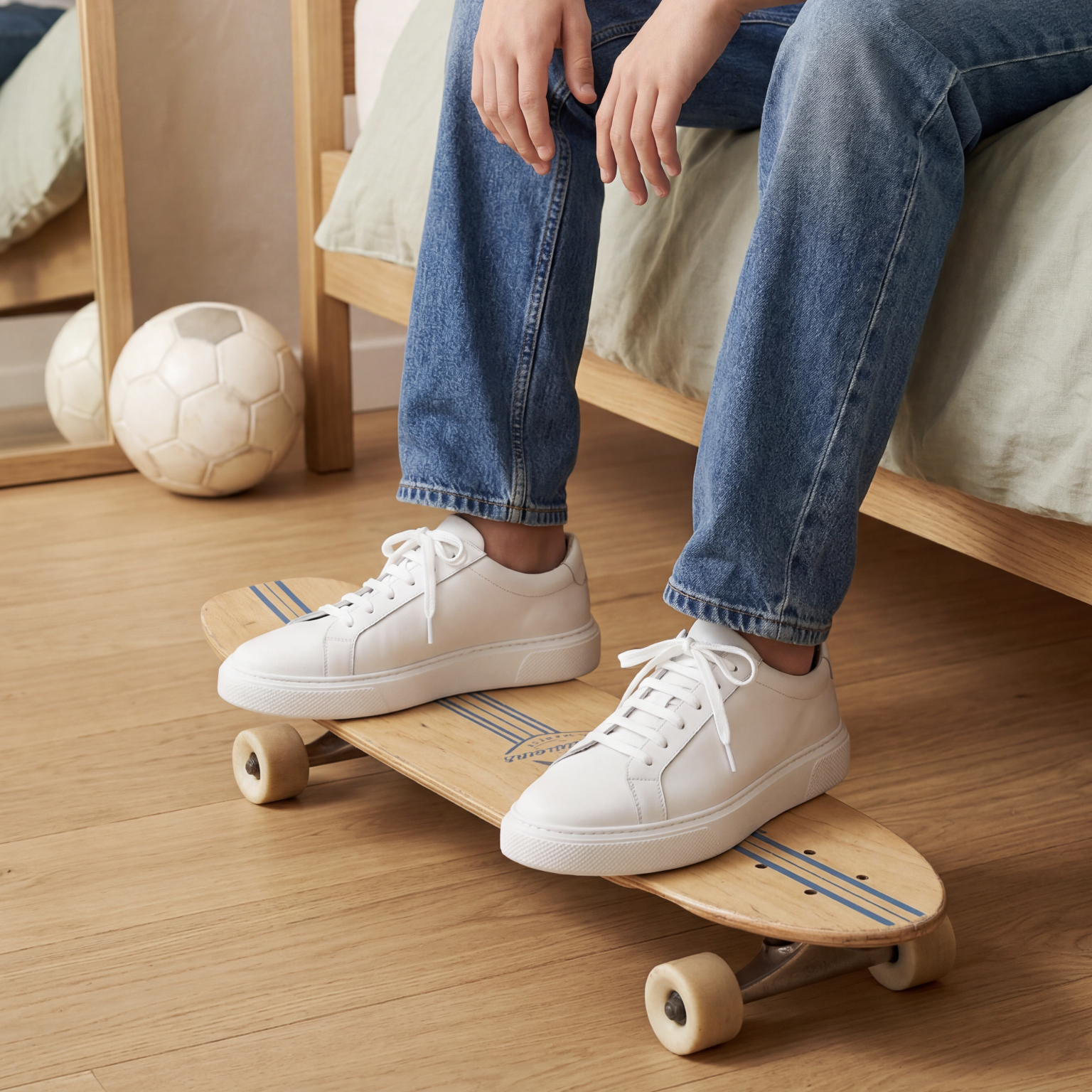 João White Sneaker with White Sole - Image 2